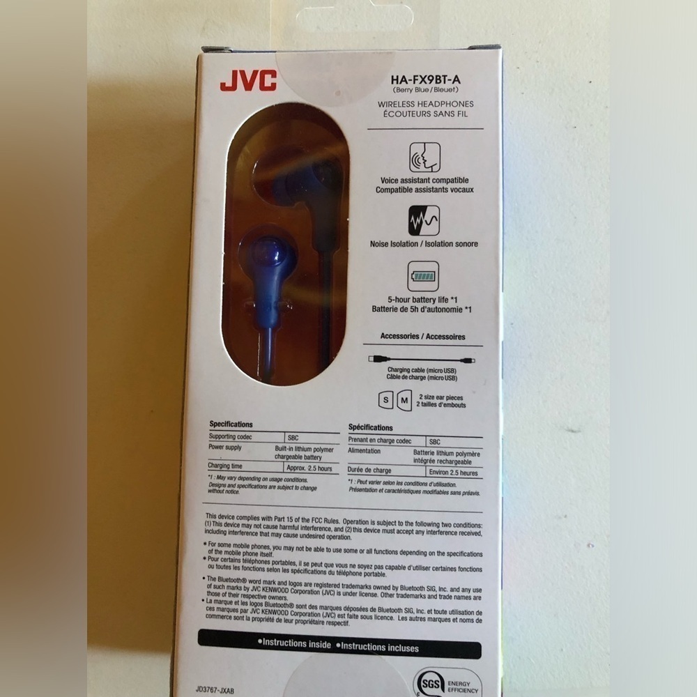 JVC Bluetooth Earbuds - Color blue - Picture 2 of 3